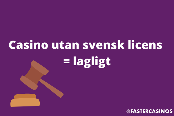 Casino utan svensk licens = lagligt